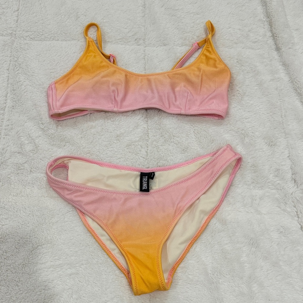 Triangl Pink and Orange Bikini Set